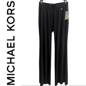 MICHAEL KORS black slinky wide flowy pants sz XS